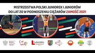 Mistrzostwa Polski do lat 20w podnoszeniu ciężarówZamość, 23-25.04.2021 rok