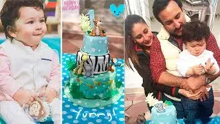 Taimur Ali Khan Birthday - Cake Cutting With Mom Kareena and Dad Saif Ali Khan