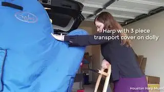 Transporting a big pedal harp to a gig - how it's done