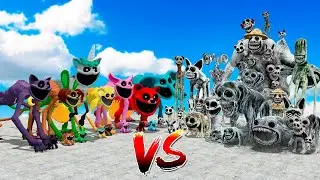 SMILING  CRITTERS GIGANTES vs ZOONOMALY MONSTERS en Garry's Mod