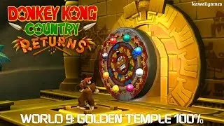 Donkey Kong Country Returns SECRET WORLD 9: GOLDEN TEMPLE 100% Gameplay Walkthrough [4K 60FPS🔴]