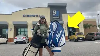 МЫ НАШЛИ СУМКИ ТУРИСТИЧЕСКОГО ПЕРСОНАЛА И КЛЮШКИ ДЛЯ ГОЛЬФА В GOODWILL!! + Почти попали в лунку н...