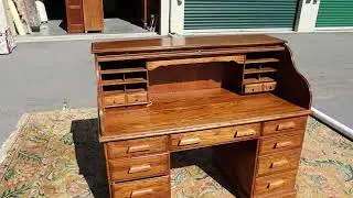 Oak Roll Top Desk by Kling
