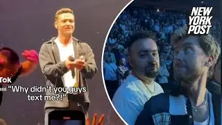 Justin Timberlake has surprising reaction when he spots *NSYNC members in concert crowd