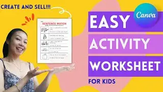 Kids Activity Sheet - Sentence Match - Canva Tutorial For Teachers
