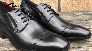 Locaka.com - Stylish Men Oxford Black Formal Dress Shoes That Gives You Extra Height