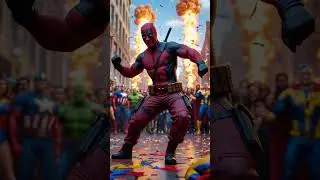 Deadpool & Superheroes Dance Party | Marvel Dance Battle #marvel #deadpool #captainamerica #dance