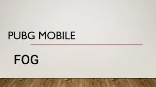 Pubg mobile Erangel (Fog)