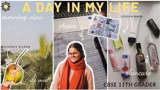 A day in my life 💗 | Study Vlog + simple skin care ✨️ | CBSE 11th grader 