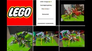 LEGO Dragon Fire🔥&❄️Ice Earth🪨&⚡️Lightning mix Element Hybrid build my design (12/24/2021-5/26/2025)