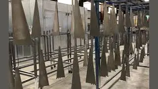 Behind the Scenes Look at Steel Shelving Brackets Getting Ready for Powder Coating