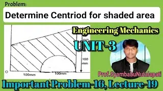 Calculate Centroid for Shaded Area|| Detailed Explanation in Telugu|| Engineering Mechanics