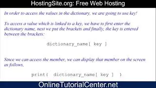 Python Programming Tutorial: Key-Value Pairs in Python | Dictionaries | Free Web Hosting