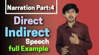 #Lecture No:14 Narration in Hindi Part 4 | Introduction of Direct and Indirect Speech in English.