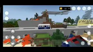 Train station tour at mini block craft .