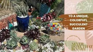CREATING A UNIQUE, COLORFUL SUCCULENT MAILBOX GARDEN  - Step by Step Guide Small Garden Makeover