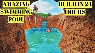 [2020] Dig To Build Amazing Swimming Pool Around Secret Underground House
