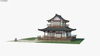 Traditional Japanese house 3D model by 3DModels.org