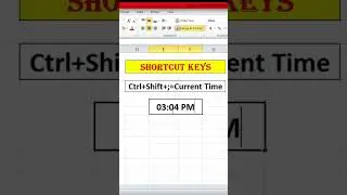 Current Time Excel function.