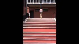 Single leg hopping on step