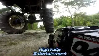 High Volts RC - Team AE SCT Donuts under Mega Mud Truck