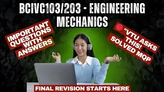 Engineering Mechanics VTU 2025 🔥 | Most Expected Questions + Solved MQP!#vtu2025 #video #views