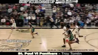 St. Paul VI Freshman Troy Tomlin's board, push, PERFECT LOB for ALLEY-OOP.