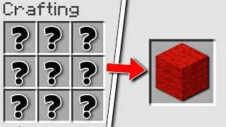 Minecraft: How to Craft Red Wool (10 Second Crafts)