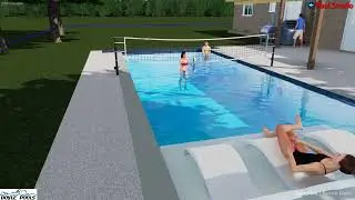 Custom Concrete Pool Design in Washington Township Michigan
