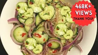 Sweet and Sour Thai Cucumber Salad | Crisp and refreshing cucumber salad