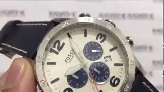 Fossil Nate Chronograph White