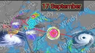 Tiefdruckgebiet &uuml;ber Gujarat, 15 Tage lang Wetter in ganz Indien; in vielen Bundesstaaten kommt e...