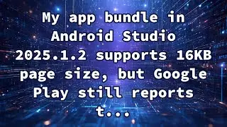 My app bundle in Android Studio 2025.1.2 supports 16KB page size, but Google Play still reports t...