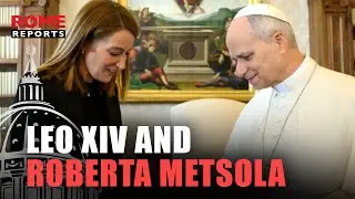 Папа Лев принимает Роберту Метсолу, председателя Европейского парламента.