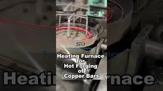 Heating Furnace for Hot Forging of Copper Bars #copper #inductionheatingmachine #inductionfurnace