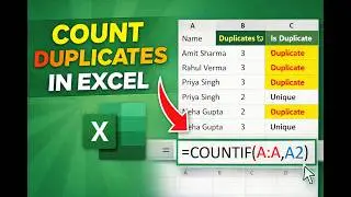 Count Duplicates in Excel Using COUNTIF (Step-by-Step Beginner Guide)