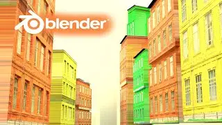 How to Model Colorful Buildings | Blender Tutorial (Fast)