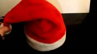 Gemmy Animated Flipping Santa Claus Red Christmas  Party Hat Cap