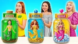 Строим Удивительный Кукольный Домик для Русалки | Бедная vs Богатая vs Гига Богатая Челлендж