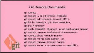 Git remote commands