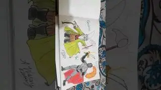 Gnomes vs Knights war drawing !! 🔥🔥 #crawly #wizard #gnomes #art #drawing #shorts #youtubeshorts
