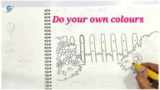 Garden drawing for Kids 😍 online drawing class in Tamil/ Chandru