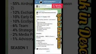Cats listing date #cats airdrop #ytshorts #trending #crypto #mian asad