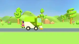 Clean The City | Car Cartoon | Robot cleaning roads | Monster truck | Flower picking | Kids Show