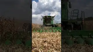 JOHN DEERE C16R 16 Row Corn Head #bigtractorpower #johndeere #combine #corn #harvest