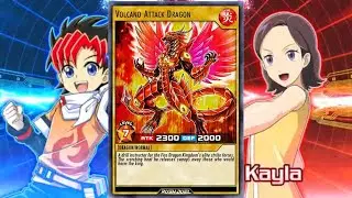 Dueling Kayla & Volcano Attack Dragon | Yu-Gi-Oh! Rush Duel: Dawn of the Battle Royale!!