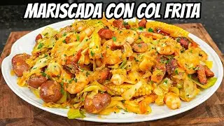 ¡Nunca había probado un repollo frito tan delicioso!