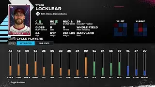【MLBTheShow25Stats/メジャーリーグ選手能力】Diamondbacks 28 Tyler Locklear ARI タイラー・ロックリア選手