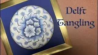 Delft Blue Tangling Lesson 1 ~ by Gay Pogue CZT, Certified Zentangle Teacher