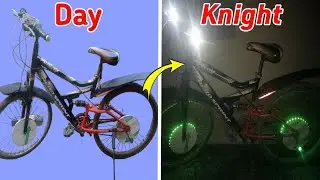 Cycle modification || How to make lights for cycle || Cycle light